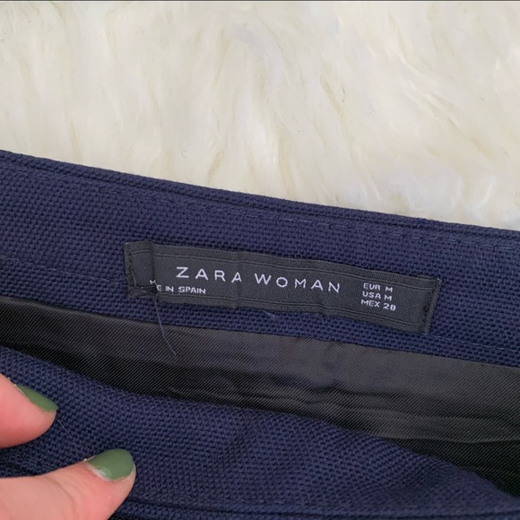 Zara woman mod colorblock wool blend mini skirt size medium - Picture 8 of 8